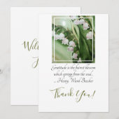 Lilie der Tal-Blumen im Watercolor Dankeskarte (Vorne/Hinten)