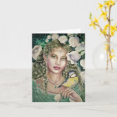 Lilie der Tal Märchengrüße Karte (Gelbe Blume)