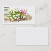 Lilie der Tal-viktorianischen Einklebebuch-Karte Visitenkarte (Vorne/Hinten)