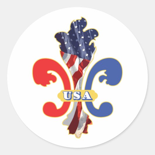 LILIE der USA Runder Aufkleber (Vorderseite)