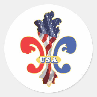LILIE der USA Runder Aufkleber