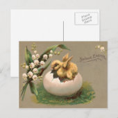 Lilie des Ostereiers Feiertagspostkarte (Vorne/Hinten)