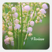Lilie des personalisierten Tales Quadratischer Aufkleber (Vorderseite)