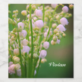 Lilie des personalisierten Tales Weinetikett (Einzelnes Label)