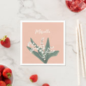 Lilie des Personalisierten Tals Serviette (Beispiel)