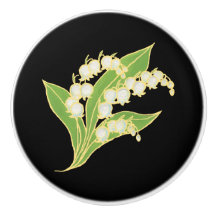 Lilie des Tales auf schwarzem kundenspezifischem