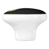 Lilie des Tales auf schwarzem kundenspezifischem Keramikknauf (Seitenansicht)