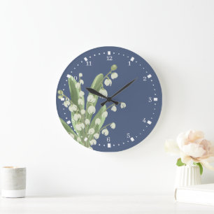Lilie des Tales Große Wanduhr