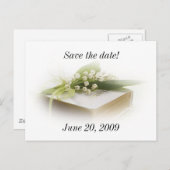 Lilie des Tales mit Bibel Save the Date Postkarte (Vorne/Hinten)