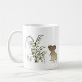 Lilie des Tales und niedlichen der Mäusekunst Kaffeetasse (Links)