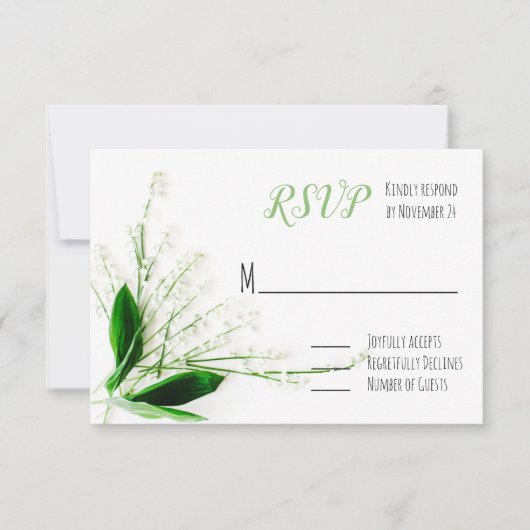 Lilie des Tales Wedding RSVP (Vorderseite)