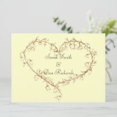 Lilie des Tals Hochzeitseinladung Einladung (Stehend Vorderseite)