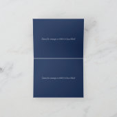 Lilie des Tals II Dunkelblau Solid Custom Dankeskarte (Innenseite)