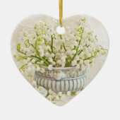 Lilie des Tals Keramik Ornament (Vorne)