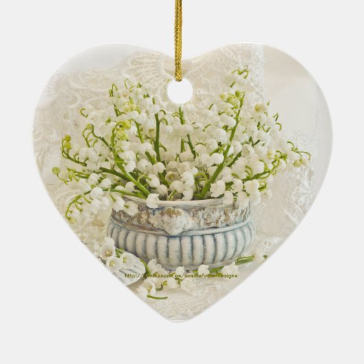 Lilie des Tals Keramik Ornament (Hinten)