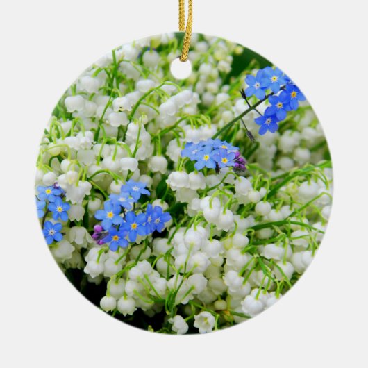 Lilie des Tals Keramik Ornament (Vorne)