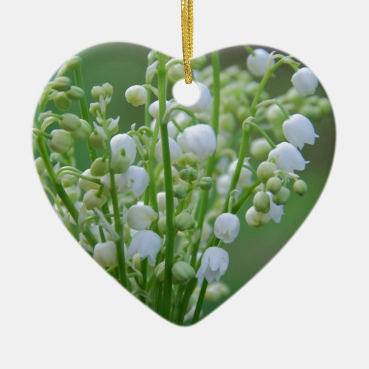 Lilie des Tals Keramikornament (Vorne)