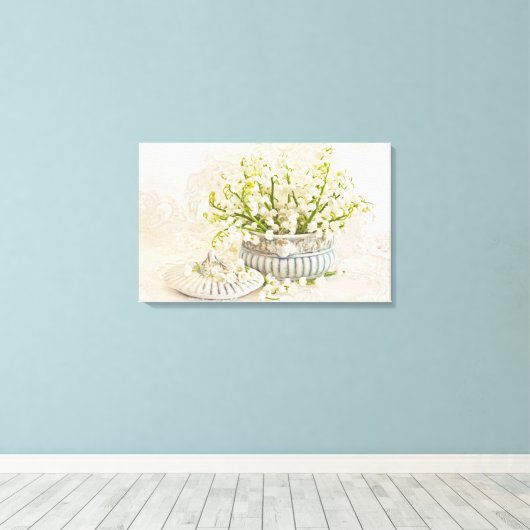 Lilie des Tals Leinwanddruck (Insitu (Holzboden))