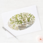 Lilie des Tals Ovaler Aufkleber (Umschlag)