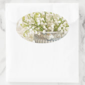 Lilie des Tals Ovaler Aufkleber (Tasche)