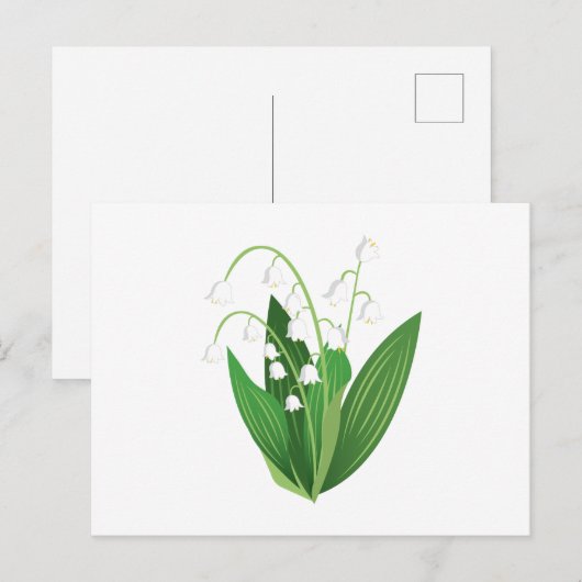 Lilie des Tals Postkarte (Vorne/Hinten)