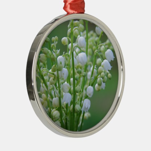 Lilie des Tals Silbernes Ornament (Rechts)