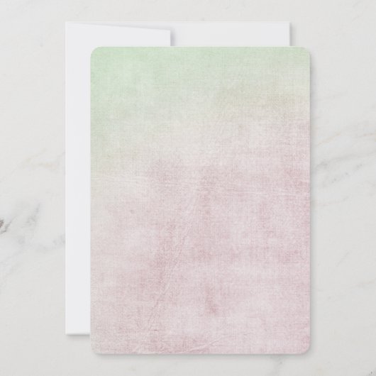 Lilie des Tals und Schmetterling mit Perlen Einladung (Rückseite)