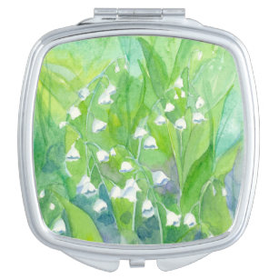 Lilie des Talwatercolor-Blumen-Malens Taschenspiegel