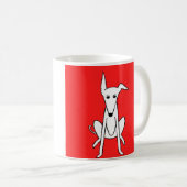 Lilie die Whippet Grafik-Tasse Kaffeetasse (VorderseiteRechts)