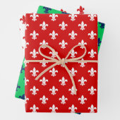 Lilie DIY Muster und Hintergrundfarben Geschenkpapier Set (Beispiel)