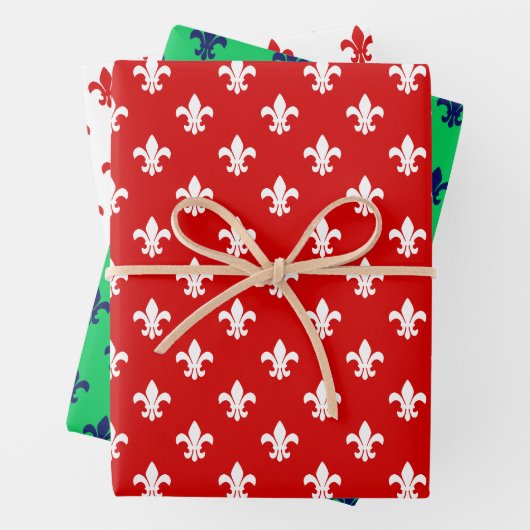 Lilie DIY Muster und Hintergrundfarben Geschenkpapier Set (Beispiel)