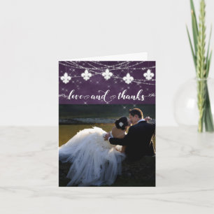 Lilie Eggplant Lights   Liebe von Foto und Dankeskarte