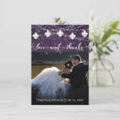 Lilie Eggplant Lights | Liebe von Foto und Dankeskarte (Stehend Vorderseite)