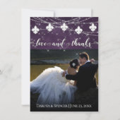 Lilie Eggplant Lights | Liebe von Foto und Dankeskarte (Vorderseite)