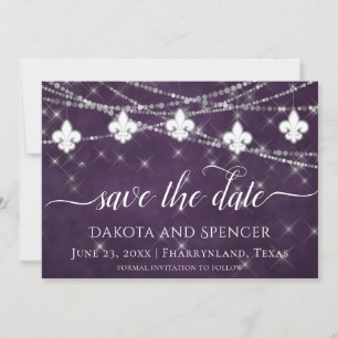 Lilie Eggplant Lila Lights   Dunkle Hochzeit Save The Date