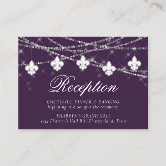 Lilie Eggplant Lila Lights | EMPFANG Begleitkarte (Vorderseite)