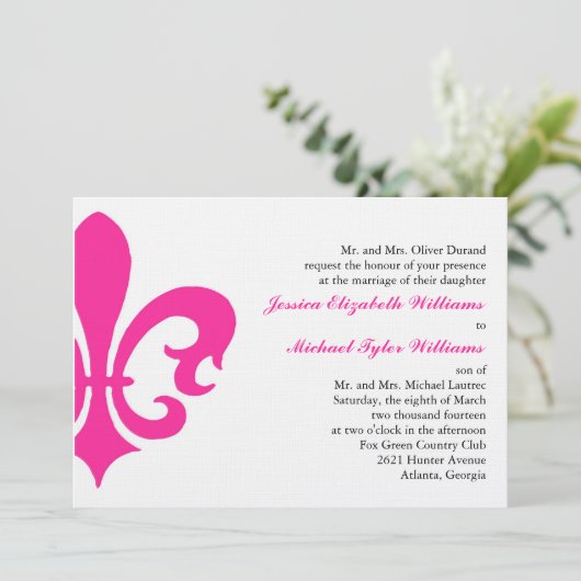 Lilie Einladung (Stehend Vorderseite)