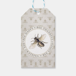 Lilie Elegant Honey Bee Grateful Gift Tag Geschenkanhänger