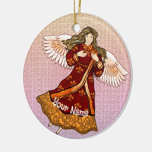 Lilie Engel Keramik Ornament (Links)