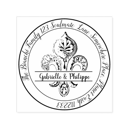 Lilie Erstellen Sie Ihre eigene Rücksendeadresse Permastempel (Design)