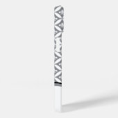 Lilie Eternity Pattern Monogram - Grau Case-Mate iPhone Hülle (Rückseite / Rechts)