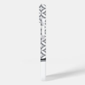 Lilie Eternity Pattern Monogram - Grau Case-Mate iPhone Hülle (Rückseite / Links)