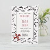 Lilie Expressions Birthday Einladung (Stehend Vorderseite)