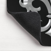 Lilie Extravagant Silver Bevel Saints Classic Mousepad (Ecke)