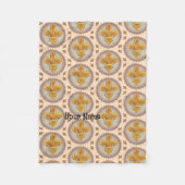 Lilie Familienwappen Nachname Fleecedecke (Vorderseite)