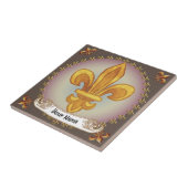 Lilie Familienwappen Nachname Fliese (Seite)