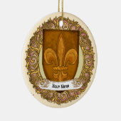 Lilie Familienwappen Nachname Keramik Ornament (Rechts)