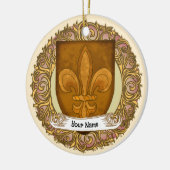 Lilie Familienwappen Nachname Keramik Ornament (Links)