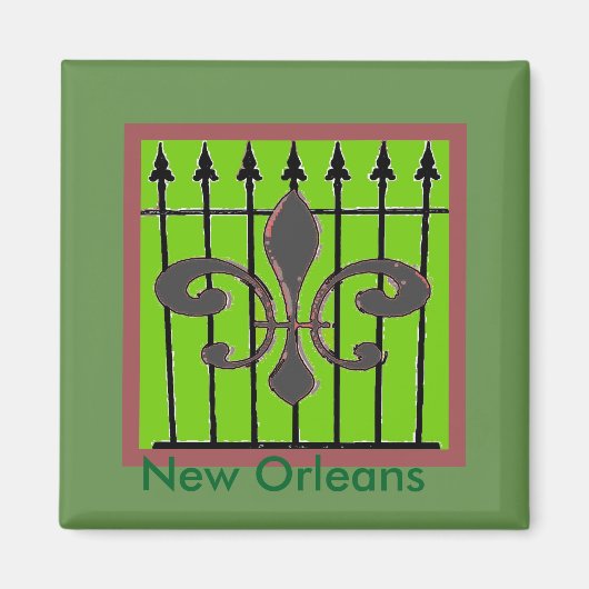 Lilie Fence Magnet (Vorne)