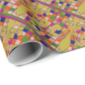 Lilie, Fleckglas-Effekt, Geschenkpapier (Rolleneckpunkt)